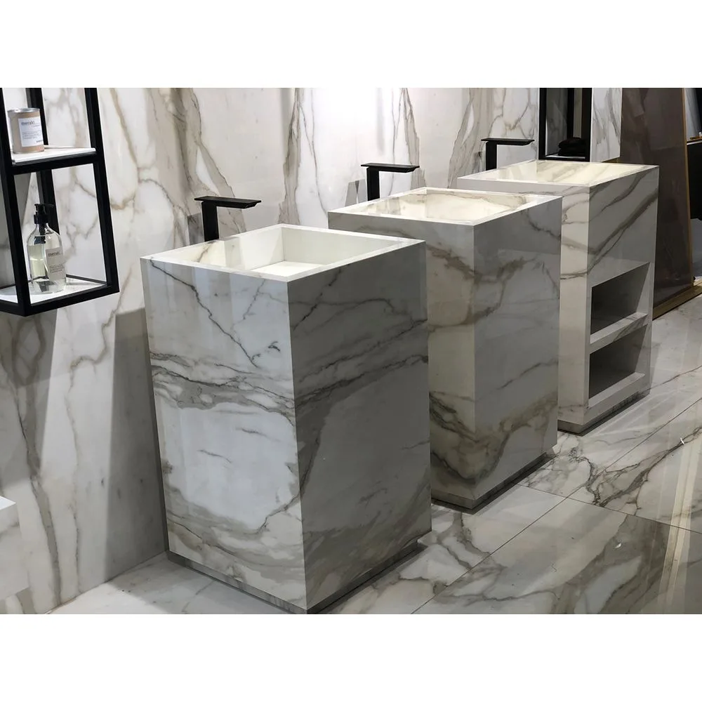 Умывальник отдельно стоящий Fiandre Aqua Maximum 50x50 (GF 5050 Up&Down with pedestal) - Фото 2